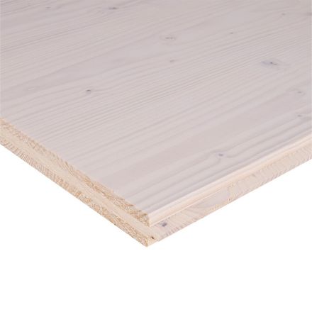 3-Schicht Paneele Fichte B/C transparent weiss 