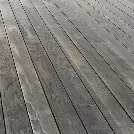 Accoya Terrassendielen Color Grey durchgefärbt, seitl. genutet