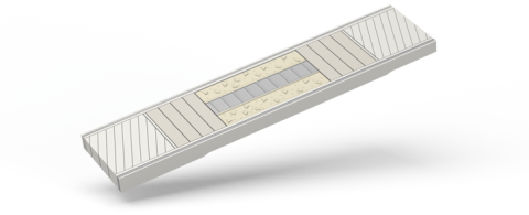 Brunex Confort ALU HDF-Deck roh mit Alu-Stabilisierungseinlage