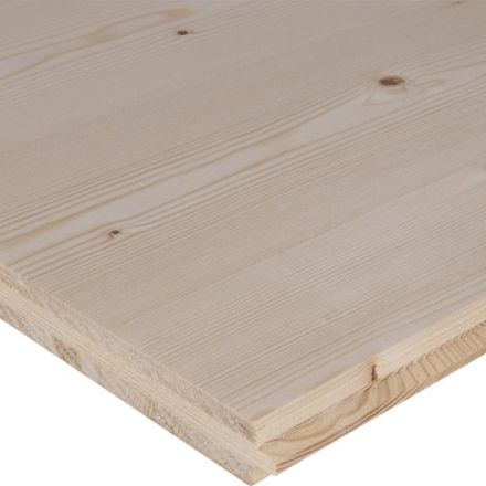 3-Schicht Paneele Fichte B/C+ roh 
