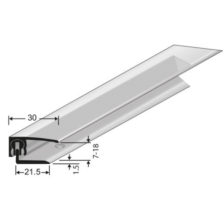Abschlussprofil Silber FCS-Clip