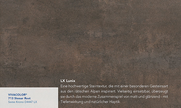 VIVACOLOR® 713 Stenar Rost Swiss Krono D4447 LX VIVACOLOR® 713 Stenar Rost Swiss Krono D4447 LX